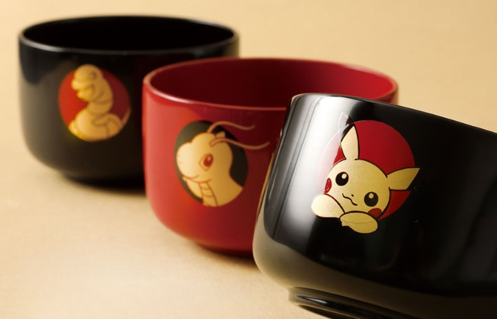 Pokemon Carved Lacquer Bowls