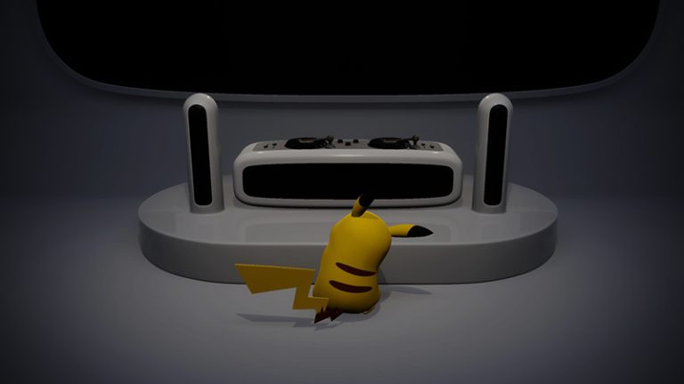 Pikachu Behind the Booth