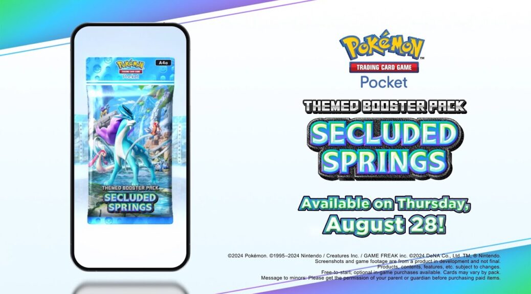 Pokémon TCG Pocket “Secluded Springs” Expansion Announced for August 28th, 2025