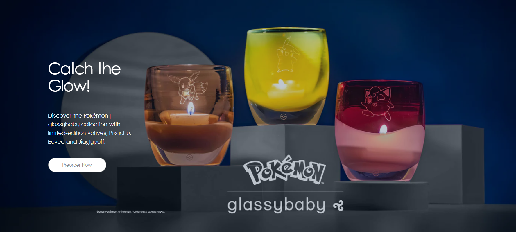 Pokemon Glassybaby Candles