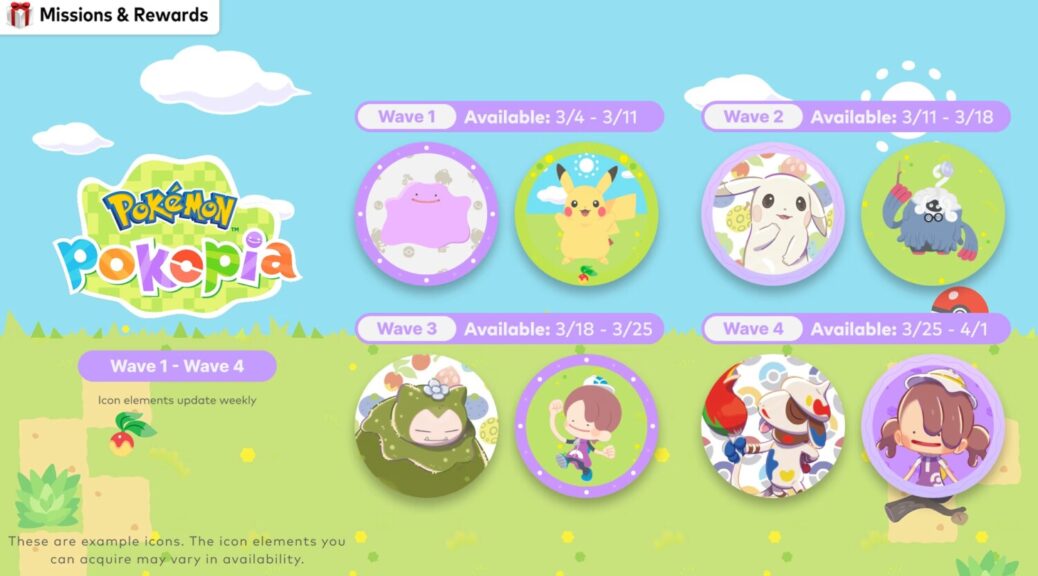 Pokémon Pokopia Bubbly Basin Icons Coming to Nintendo Switch Online
